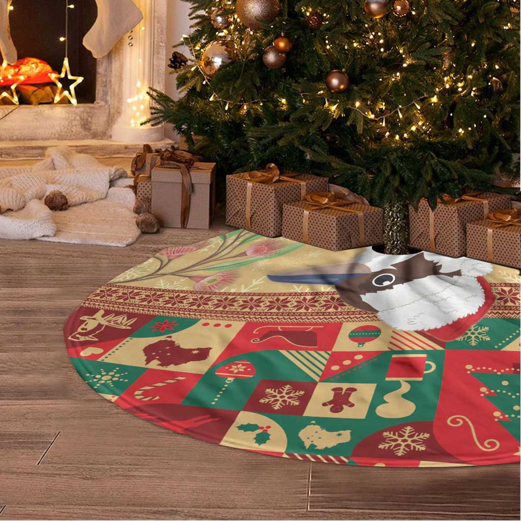 Australia Christmas Tree Skirt Kookaburra Santa With Gumtree