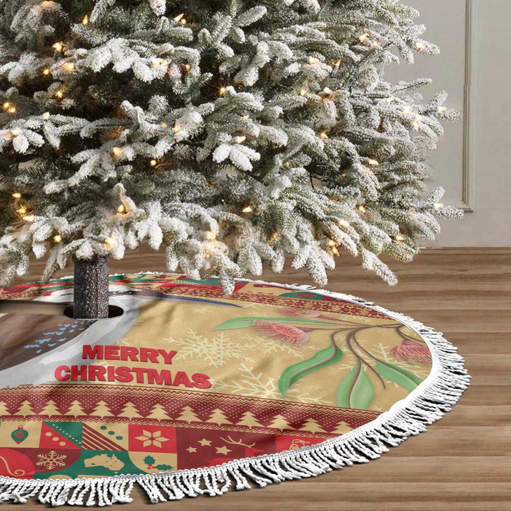 Australia Christmas Tree Skirt Kookaburra Santa With Gumtree