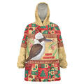 Australia Christmas Wearable Blanket Hoodie Kookaburra Santa With Gumtree