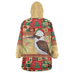 Australia Christmas Wearable Blanket Hoodie Kookaburra Santa With Gumtree