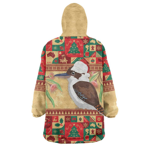 Australia Christmas Wearable Blanket Hoodie Kookaburra Santa With Gumtree