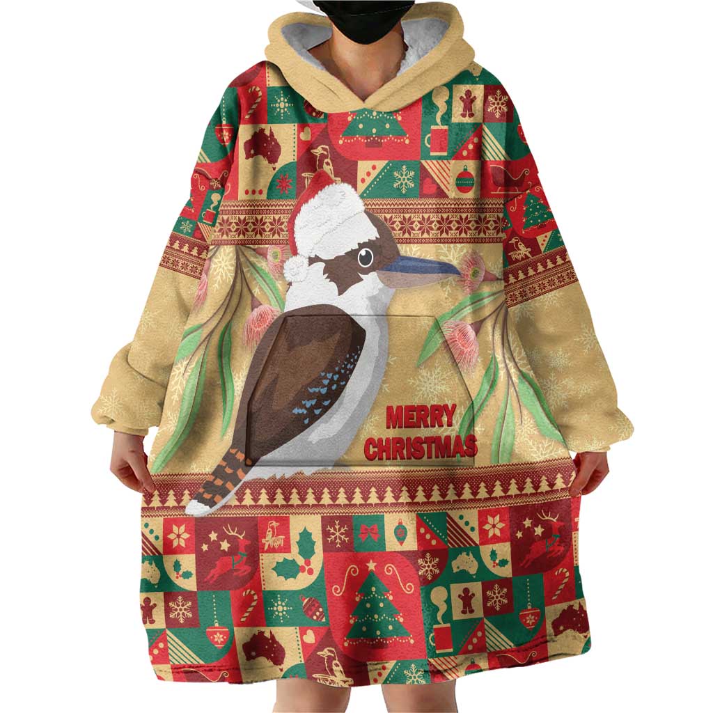 Australia Christmas Wearable Blanket Hoodie Kookaburra Santa With Gumtree