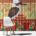 Australia Christmas Window Curtain Kookaburra Santa With Gumtree