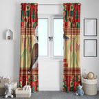 Australia Christmas Window Curtain Kookaburra Santa With Gumtree
