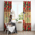 Australia Christmas Window Curtain Kookaburra Santa With Gumtree