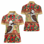 Australia Christmas Women Polo Shirt Kookaburra Santa With Gumtree