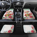 Australia Christmas Car Mats Kangaroo Santa With Aussie Flower - Watercolor