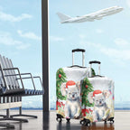 Australia Christmas Luggage Cover Koala Santa With Eucalyptus - Watercolor