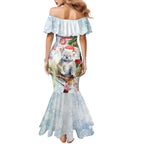 Australia Christmas Mermaid Dress Koala Santa With Eucalyptus - Watercolor