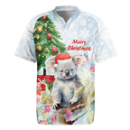 Australia Christmas Rugby Jersey Koala Santa With Eucalyptus - Watercolor