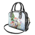 Australia Christmas Shoulder Handbag Koala Santa With Eucalyptus - Watercolor