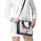 Australia Christmas Shoulder Handbag Koala Santa With Eucalyptus - Watercolor