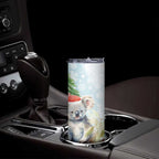 Australia Christmas Skinny Tumbler Koala Santa With Eucalyptus - Watercolor
