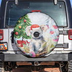 Australia Christmas Spare Tire Cover Koala Santa With Eucalyptus - Watercolor