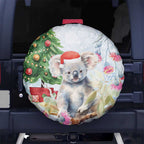 Australia Christmas Spare Tire Cover Koala Santa With Eucalyptus - Watercolor