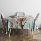 Australia Christmas Tablecloth Koala Santa With Eucalyptus - Watercolor