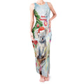 Australia Christmas Tank Maxi Dress Koala Santa With Eucalyptus - Watercolor