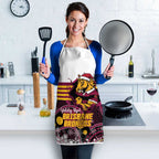 Broncos Rugby Christmas Apron Brisbane Giddy Up Aboriginal Art - Aussie Hoodie