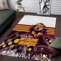 Broncos Rugby Christmas Area Rug Brisbane Giddy Up Aboriginal Art - Aussie Hoodie