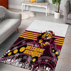 Broncos Rugby Christmas Area Rug Brisbane Giddy Up Aboriginal Art - Aussie Hoodie