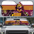 Broncos Rugby Christmas Auto Sun Shade Brisbane Giddy Up Aboriginal Art - Aussie Hoodie