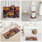 Broncos Rugby Christmas Bathroom Set Brisbane Giddy Up Aboriginal Art - Aussie Hoodie