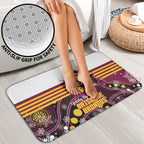 Broncos Rugby Christmas Bathroom Set Brisbane Giddy Up Aboriginal Art - Aussie Hoodie