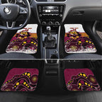Custom Broncos Rugby Christmas Car Mats Brisbane Giddy Up Aboriginal Art - Aussie Hoodie