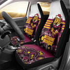 Broncos Rugby Christmas Car Seat Cover Brisbane Giddy Up Aboriginal Art - Aussie Hoodie