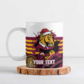 Custom Broncos Rugby Christmas Ceramic Mug Brisbane Giddy Up Aboriginal Art - Aussie Hoodie