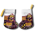 Custom Broncos Rugby Christmas Stocking Brisbane Giddy Up Aboriginal Art - Aussie Hoodie
