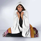 Broncos Rugby Christmas Hooded Blanket Brisbane Giddy Up Aboriginal Art - Aussie Hoodie