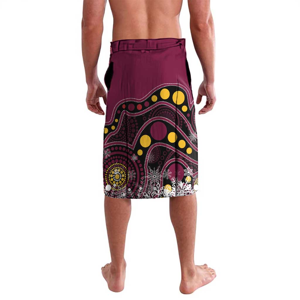 Custom Broncos Rugby Christmas Lavalava Brisbane Giddy Up Aboriginal Art - Aussie Hoodie