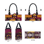 Broncos Rugby Christmas Leather Bag Brisbane Giddy Up Aboriginal Art - Aussie Hoodie