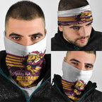 Broncos Rugby Christmas Neck Gaiter Brisbane Giddy Up Aboriginal Art - Aussie Hoodie