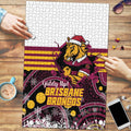 Broncos Rugby Christmas Puzzle Brisbane Giddy Up Aboriginal Art - Aussie Hoodie
