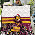 Broncos Rugby Christmas Quilt Brisbane Giddy Up Aboriginal Art - Aussie Hoodie