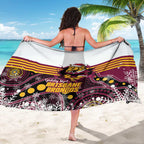 Broncos Rugby Christmas Sarong Brisbane Giddy Up Aboriginal Art - Aussie Hoodie