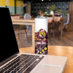 Custom Broncos Rugby Christmas Skinny Tumbler Brisbane Giddy Up Aboriginal Art - Aussie Hoodie