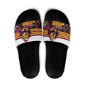 Broncos Rugby Christmas Slide Sandals Brisbane Giddy Up Aboriginal Art - Aussie Hoodie