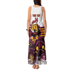 Custom Broncos Rugby Christmas Tank Maxi Dress Brisbane Giddy Up Aboriginal Art - Aussie Hoodie