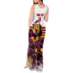 Custom Broncos Rugby Christmas Tank Maxi Dress Brisbane Giddy Up Aboriginal Art - Aussie Hoodie