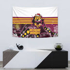 Broncos Rugby Christmas Tapestry Brisbane Giddy Up Aboriginal Art - Aussie Hoodie