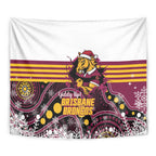 Broncos Rugby Christmas Tapestry Brisbane Giddy Up Aboriginal Art - Aussie Hoodie