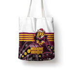 Broncos Rugby Christmas Tote Bag Brisbane Giddy Up Aboriginal Art - Aussie Hoodie