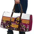 Broncos Rugby Christmas Travel Bag Brisbane Giddy Up Aboriginal Art - Aussie Hoodie
