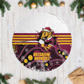 Broncos Rugby Christmas Tree Skirt Brisbane Giddy Up Aboriginal Art - Aussie Hoodie