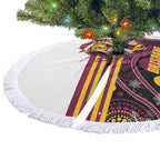 Broncos Rugby Christmas Tree Skirt Brisbane Giddy Up Aboriginal Art - Aussie Hoodie