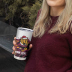 Custom Broncos Rugby Christmas Tumbler Cup Brisbane Giddy Up Aboriginal Art - Aussie Hoodie