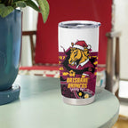 Custom Broncos Rugby Christmas Tumbler Cup Brisbane Giddy Up Aboriginal Art - Aussie Hoodie